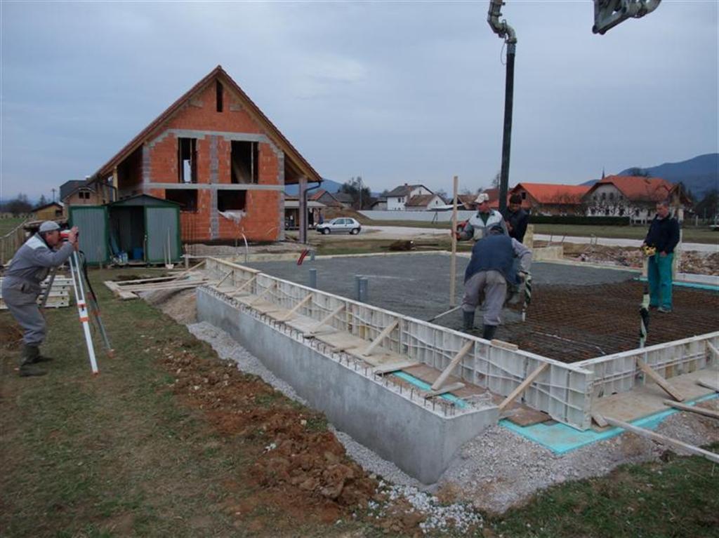 izolacija hiše izolacija hiše in temeljne plošče