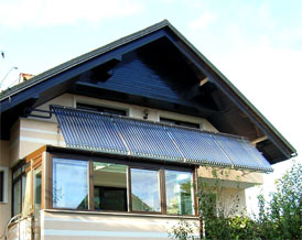 Vakuumski cevni kolektor za ogrevanje prostorov